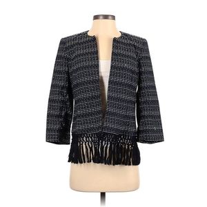 Karl Lagerfeld Navy and White Tassel Blazer Size M
